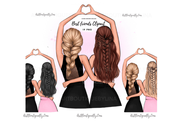 Best Friends Clipart Soul Sisters for Creative Projects