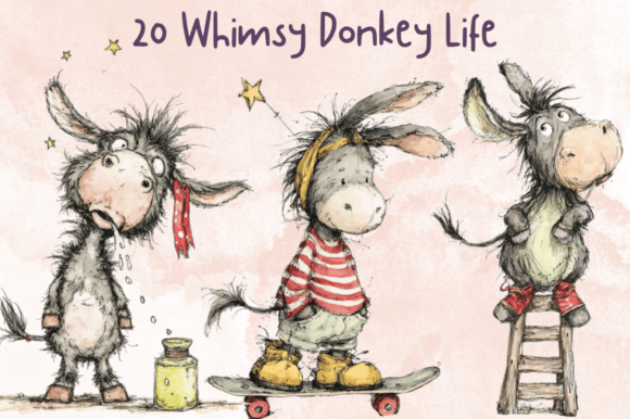 Bringing Storybook Charm to Life: A Guide to Using Whimsical Donkey Clipart in Creative Design