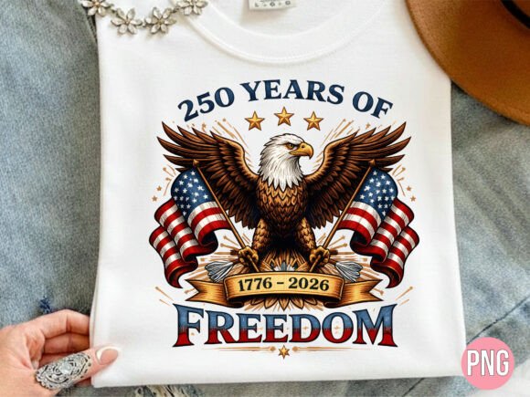 Celebrating 250 Years: The Patriotic Eagle USA PNG Design