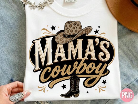 Elevate Your Western Designs with the Mamas Cowboy Western Boot PNG