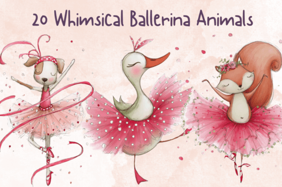 Evaluating the Whimsical Ballerina Animals Clipart Set for Creative Projects