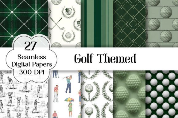 Golf Themed Digital Paper Bundle