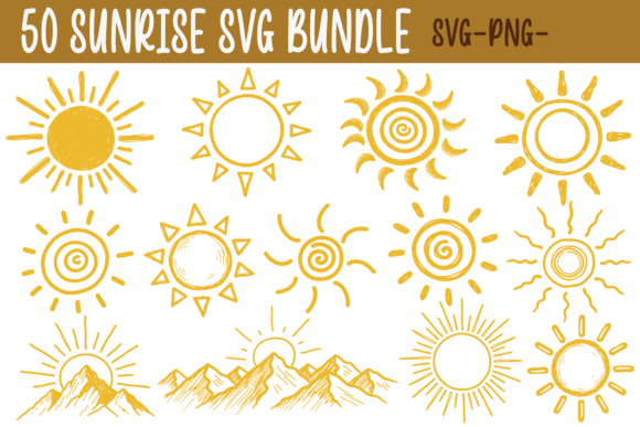 Infuse Your Projects with Warmth: The Versatility of a 50 Sun SVG Bundle