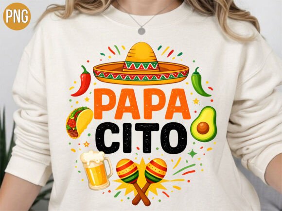 Mexican Papacito Fiesta Sombrero PNG Design