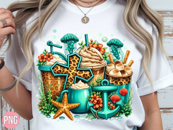 Ocean Coffee Cross Nautical PNG