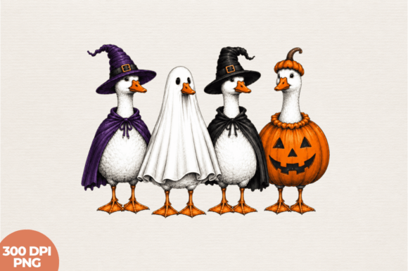 Spooky Goose Halloween PNG Design