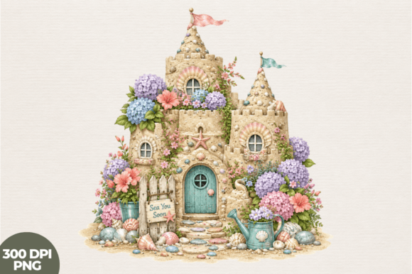 Strategic Branding with Floral Sandcastle Paradise Seashell PNG: A Creator’s Guide