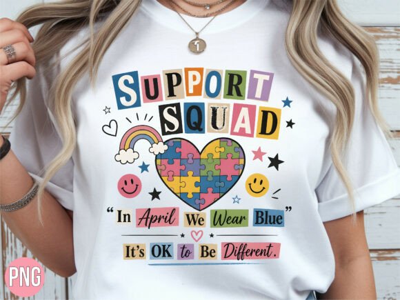Strategic Branding with the Autism Support Squad Wear Blue April PNG