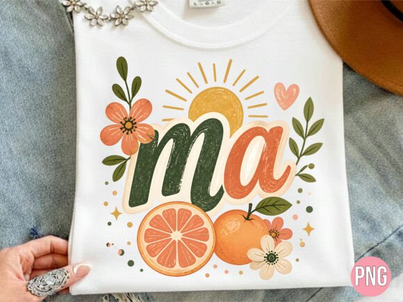 Unlocking Creative Potential with the Retro Boho Citrus Orange Mama PNG