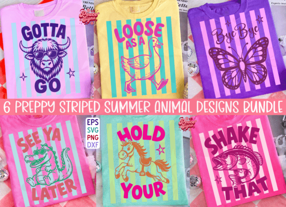 Unlocking Summer Creativity with the Preppy Striped Summer Animal Png Bundle