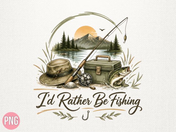 Why the Vintage Iโd Rather Be Fishing PNG Is a Smart Choice for Creative Projects